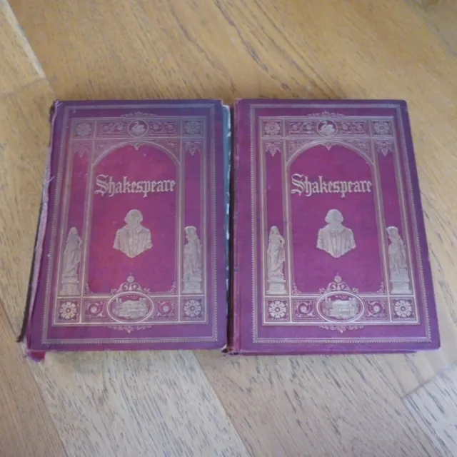 Shakespeare Complete Works 2 Vol 19th C ed Samuel Phelps READ DESC Free UK P+P