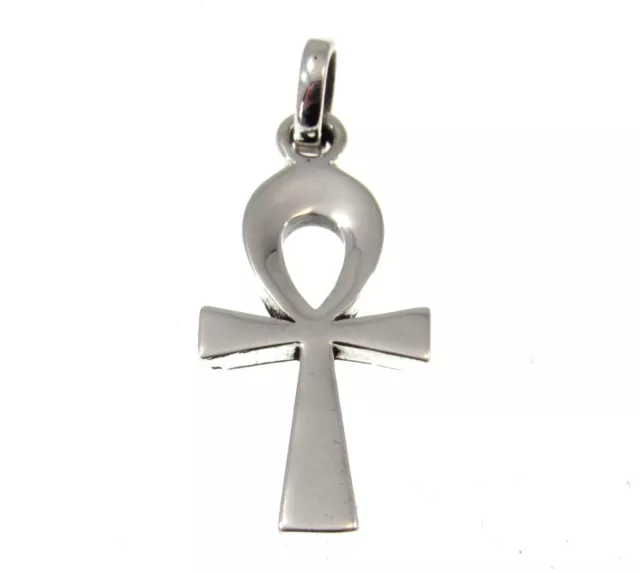 Solid 925 Sterling Silver Small Egyptian Ankh Cross Pendant, Key of Life