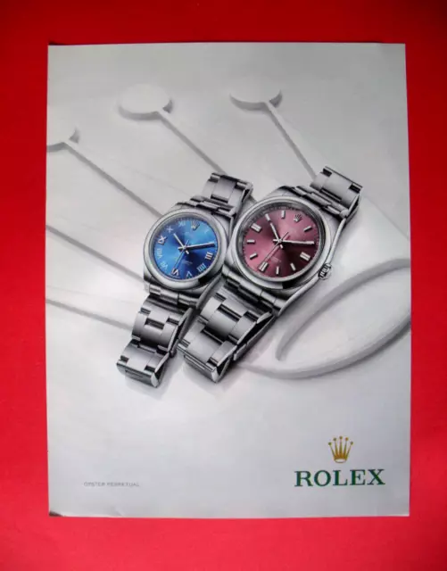 Publicite De Presse Rolex Montre Oyster Perpetual Ad 2014