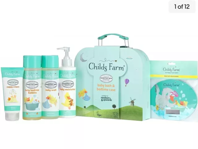 Childs Farm | Baby Bedtime Suitcase Gift Set | Baby Wash,Baby Bubble Bath,Baby