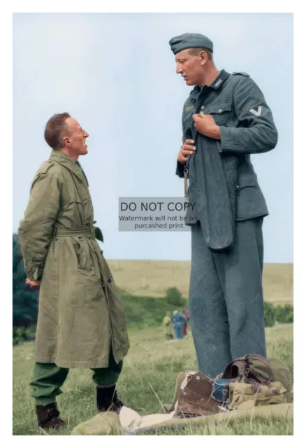 Jakob Nacken Tallest German Soldier Surrendering To Bob Roberts Ww2 4X6 Photo