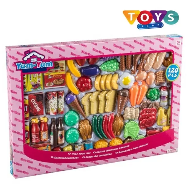120 PIECE KIDS Food Set Play House Accessories Toy Pretend Kitchen Present Boxed 26.39 PicClick UK