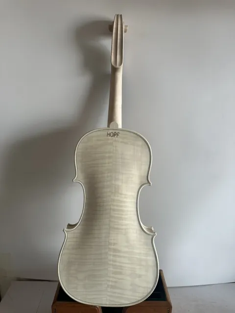 4/4 violin Unvarnished HOPF model flamed maple back spruce top hand carved 3871
