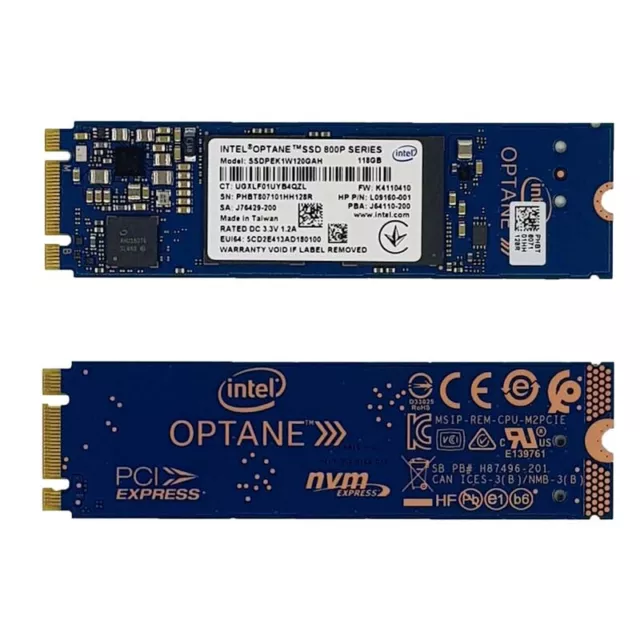 Intel Optane SSD 800P Series 118GB, M.2 80mm PCIe 3.0 3D XPoint SSDPEK1W120GAH
