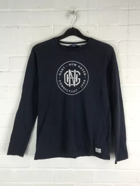 GANT Boys Navy Long Sleeve T-Shirt Size 13-14 Years #JG