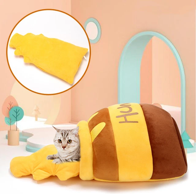 Dog Cat House Tent Cave Sleeping Bed Pad Pet Kennel Puppy Soft Warm Cushion Mat