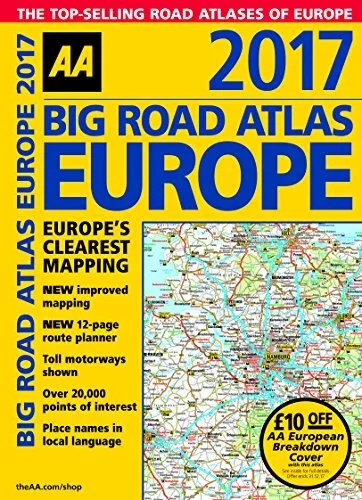 AA Big Road Atlas Europe 2017 (AA Roa..., AA Publishing