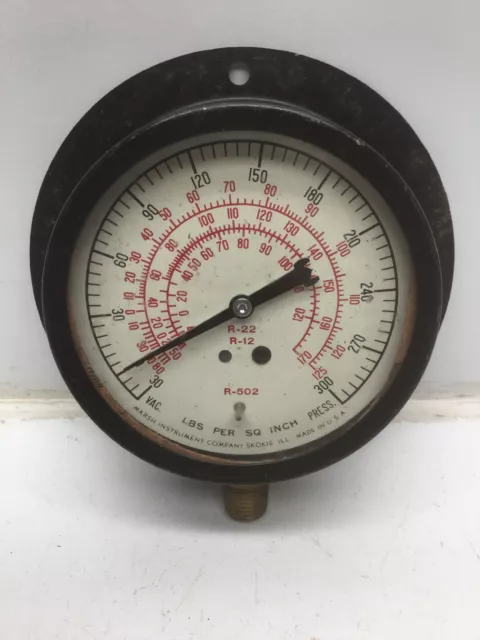 MARSH Instrument Manifold Gauge, R-12, R-22, R-502