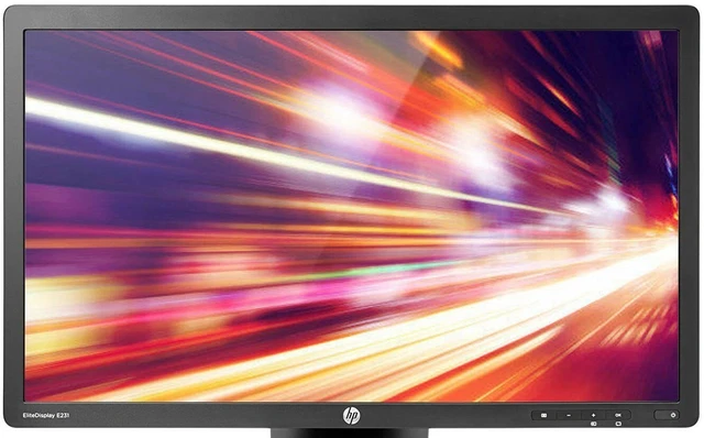 HP E231 EliteDisplay 23" Monitor FHD LED Backlit LCD Screen VGA DVI DP-No Stand