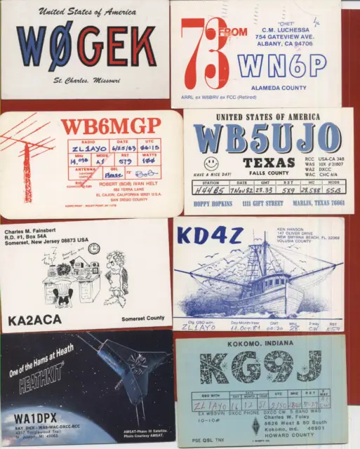 Vintage Qsl Cards Ham Radio Usa 800 Picclick