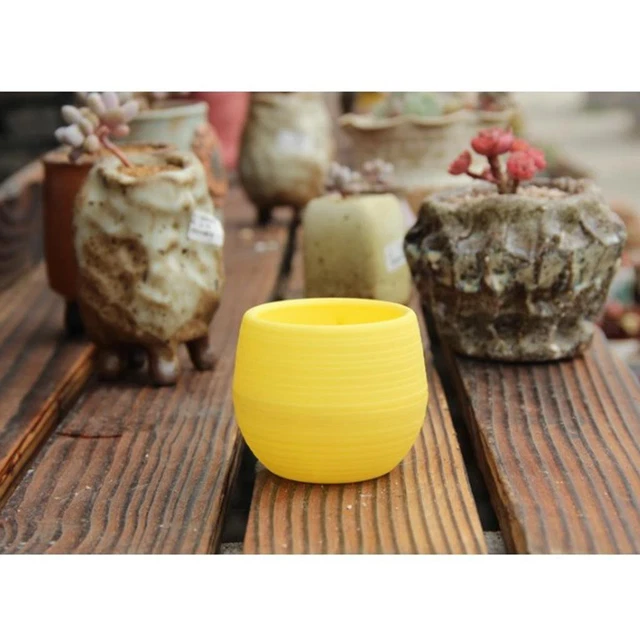 Mini Bunte Kunststoff Blumentopf Desktop Sukkulenten Pflanzer Home Office Decor