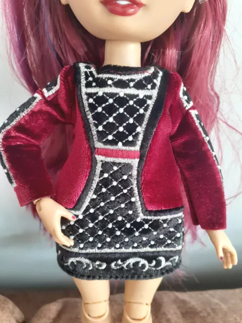Rainbow High Dolls Clothes. Mila Berrymore Series 4 Burgundy Pearl Studded Dress
