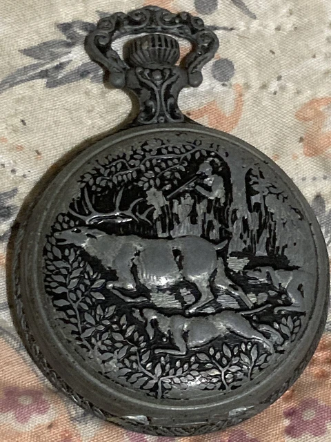 Westclox pocket watch hotsell with deer and dogs