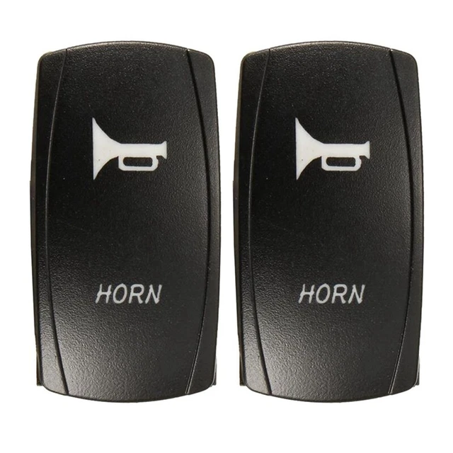 2 x momentanei auto barca marina luce LED clacson campanello interruttore a bilanciere 12 V 24 V BlE4A4