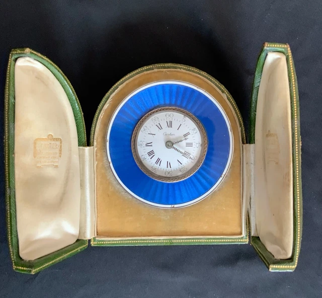 cartier pendulette clock enamel circa 1910