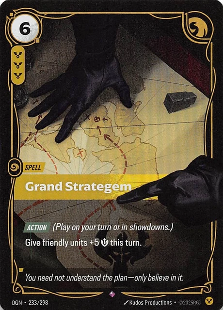 GRAND STRATEGEM FOIL 233/298 Origins Riftbound League of Legends 005746 ...