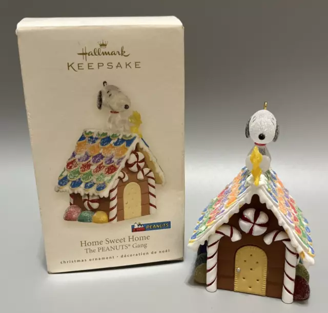 Hallmark 2008 Peanuts Home Sweet Home Snoopy Woodstock Keepsake Xmas Ornament