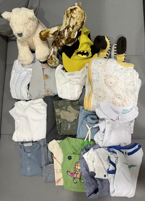 Baby Boy Clothes Bundle 9-12 Months Gap Petit Bateau Marks&Spencer Etc 20 Items