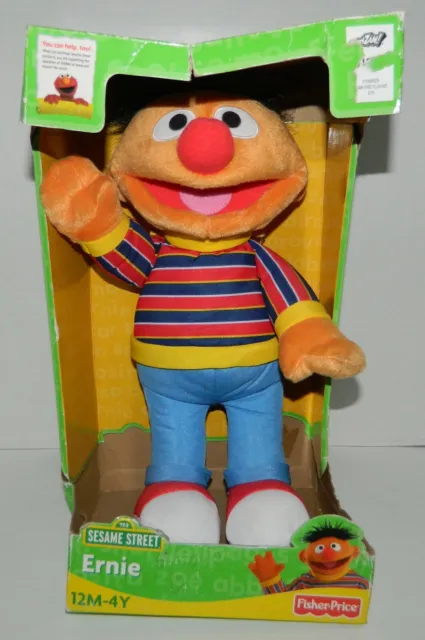 Sesame Street ERNIE 2009 Happy 15" Plush Toy Stuffed Animal* NEW