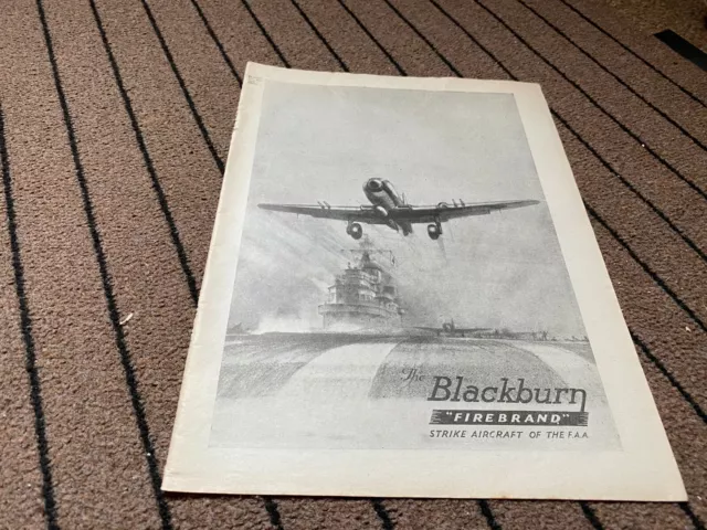 Ac5 Advert 11X9 Strike Aircraft Of The F.a.a. - The Blackburn Firebrand