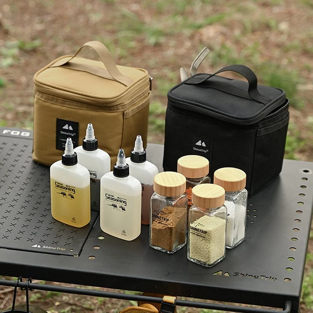 Lot De 6 Petits Pots à épices En Verre Avec Cuillère - Parfaits Pour Voyages, Camping Et Pique-niques