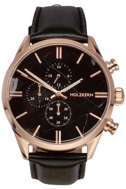 HOLZKERN MONTRE POUR Homme Chronographe Relational En Marbre/Rose