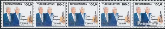 Briefmarken Turkmenistan 1993 Mi 20-24 Fünferstreifen postfrisch