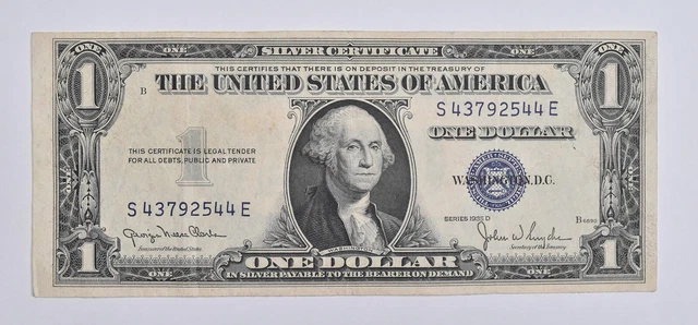 Crisp - 1935-D United States Dollar Currency $1 Silver Certificate *025