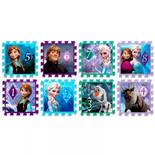 Frozen Disney 8 x Puzzle Tappeto di gomma Giochi per bambini piscina cameretta