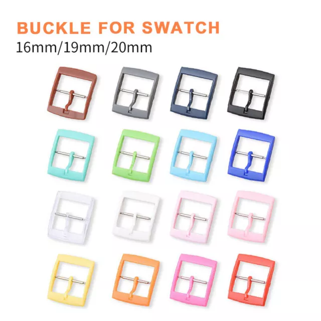 10PCS Colorful Plastic Pin Buckle For Swatch 16/19/20MM Watch Accessories