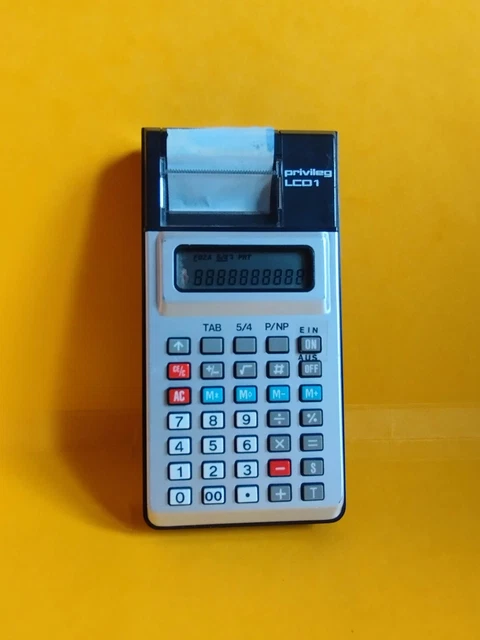 Vintage1973 Canon Palmtronic Le-81 Red LED Calculator W Case