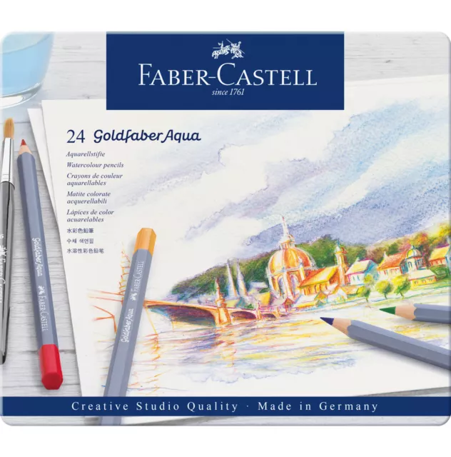 FABER-CASTELL Aquarellstifte Goldfaber Aqua 24 Farben