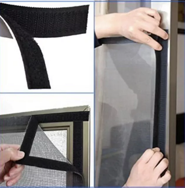 1x 20mm x 1M white & black Self-adhesive similar  Hook & Loop Tape Strip 2