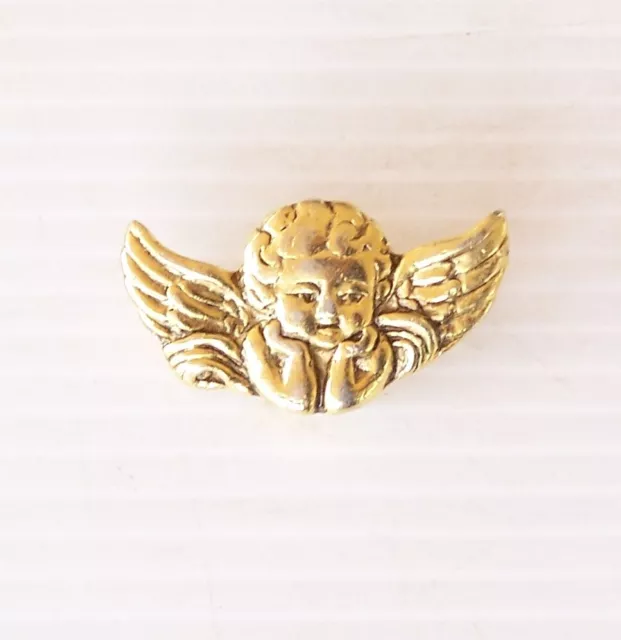 VINTAGE ANGEL CHERUB Religious Catholic Souvenir Lapel Tie Pin