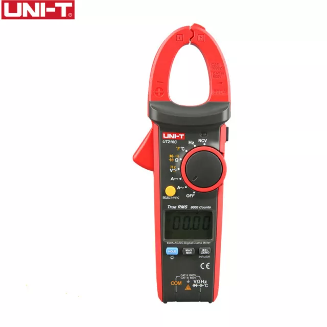 UT216C UNI-T Digital Clamp Multimeter 600A NCV LCD Test ACDC Auto Range Meter