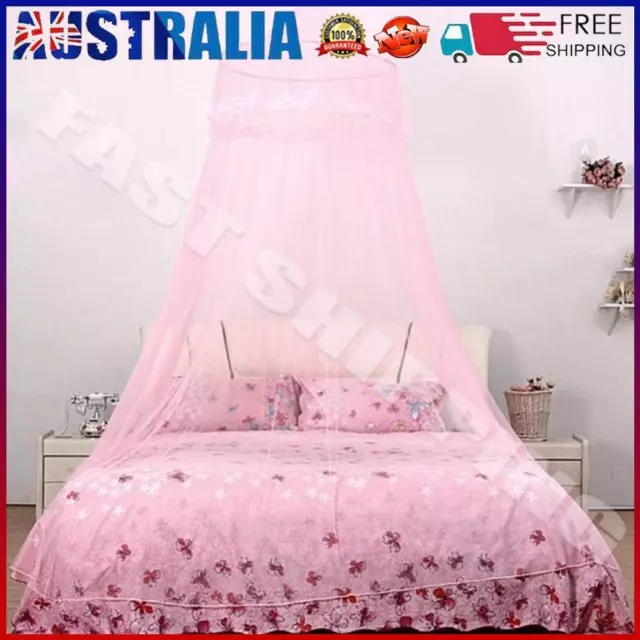 AU Children Bed Canopy Hanging Mosquito Net Princess Dome Bed Tent (Pink)