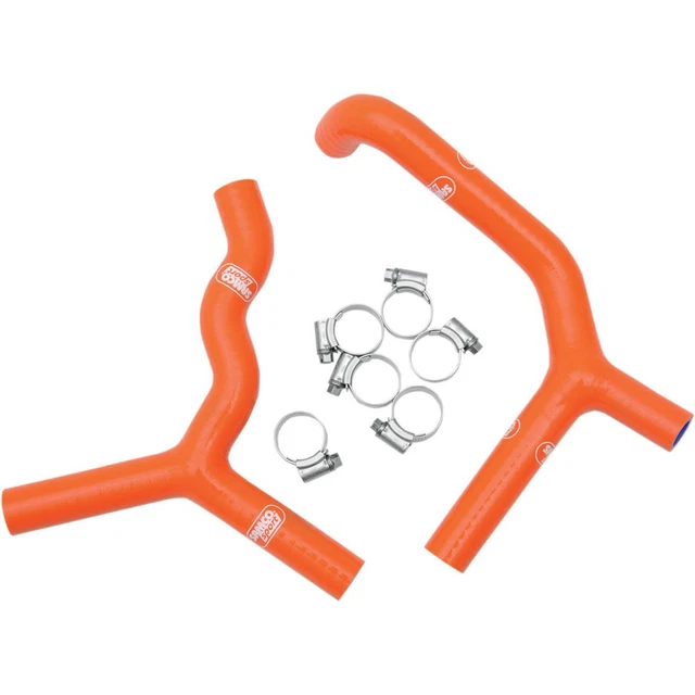 Moose Racing MBU-compatible with KTM-3-OR Radiator Hose/Clamp Kit - Orange