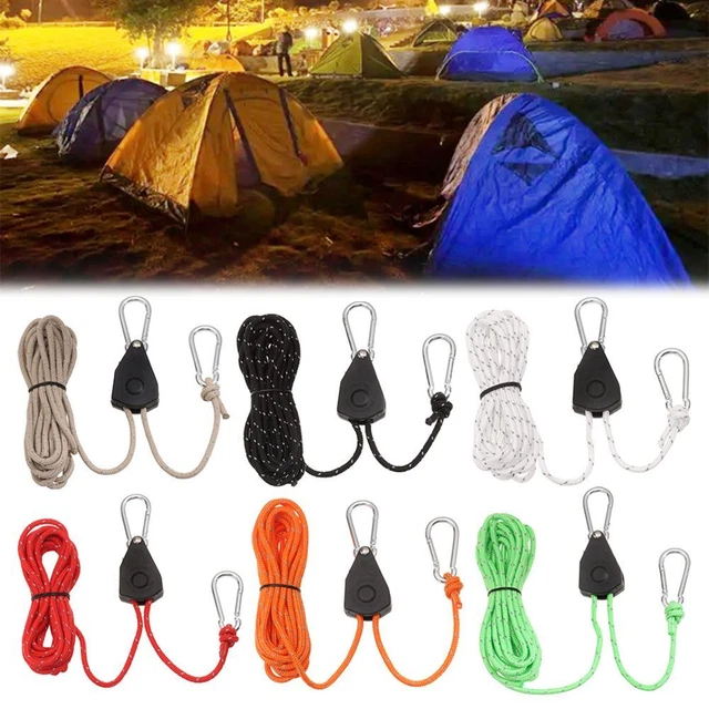 Fixed Buckle Pulley Tent Rope Tensione Adjustable Rope Fastener Ratchet Hangers