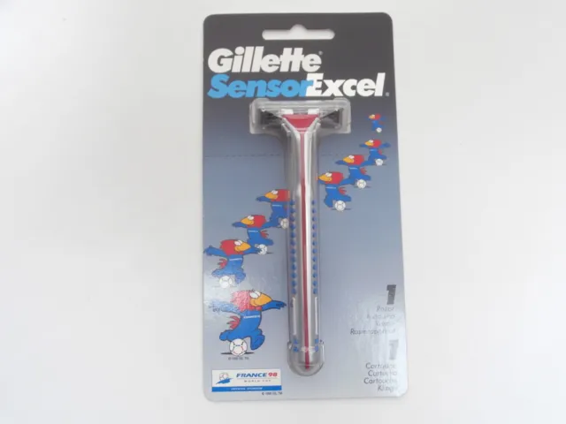 GILLETTE SENSOR EXCEL Classic Rasierer Old Version, Sport Razor France '98!