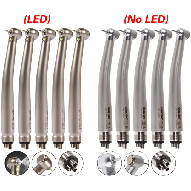 Fit NSK LED Dental Turbina Fiber Optic High Speed E-generator Handpiece 4 Holes