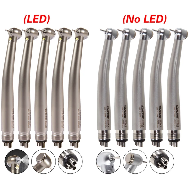 Fit NSK LED Dental Turbina Fiber Optic High Speed E-generator Handpiece 4 Holes