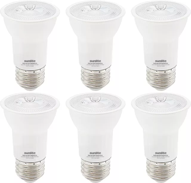 LED PAR16 Long Neck Recessed Spotlight Bulb 7W E26 Base 27K Warm White - 6 Pack