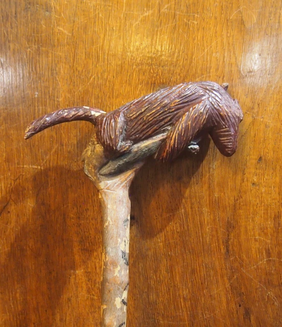 Quenouille En Bois Sculpté XIXe. - Art populaire