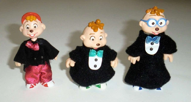 VINTAGE 1984 ALVIN and The Chipmunks Concert Action Figures Set FREE