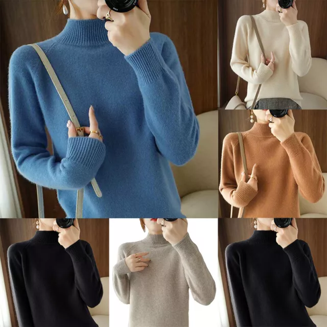 Loose pullover  cashmere Turtleneck jumpers long sleeve pullover women sweater