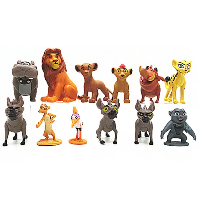 12pcs/set The Lion Guard King Lion Simba Bunga Figure Toy Cake Topper Kid Gift