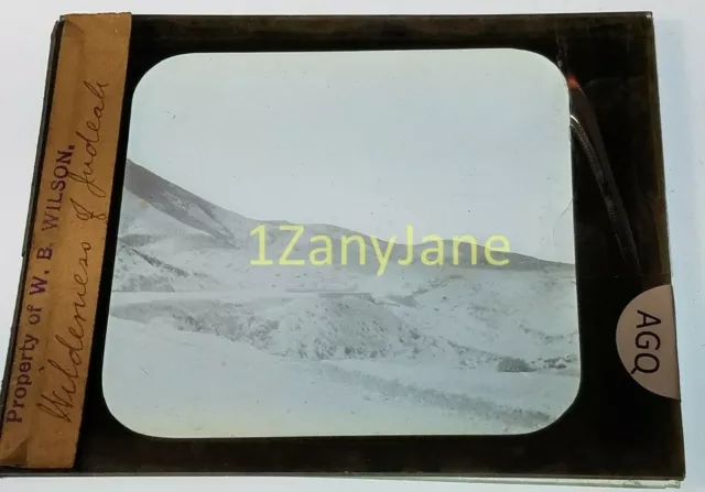 Glass Magic Lantern Slide  AGQ WILDERNESS OF JUDEAH JEWISH JEWS HOLY LAND ISREAL