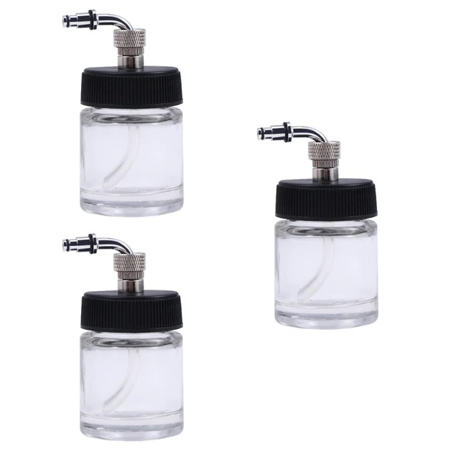 3 piezas Aerógrafo Vidrio 22cc Botellas Olla Profesional Paint Cup Modelo