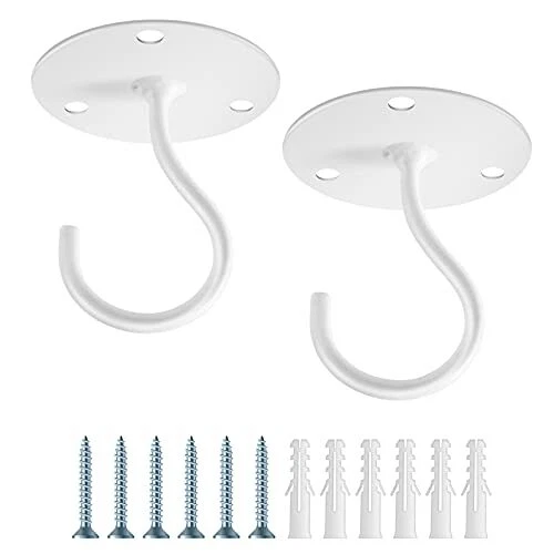 Yzerel Ceiling Hooks for Hanging Plants - Metal Plant Bracket Iron Wall Mount...