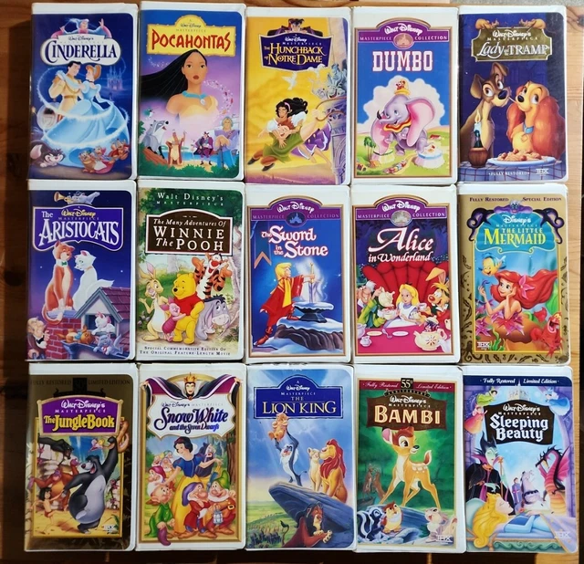 DISNEY VHS TAPES Lot of 15 Clam Shell Masterpiece Collection £33.72